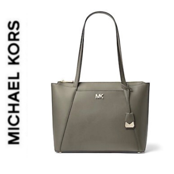 Michael Kors Handbags - NWT MK genuine leather Maddie tote mushroom